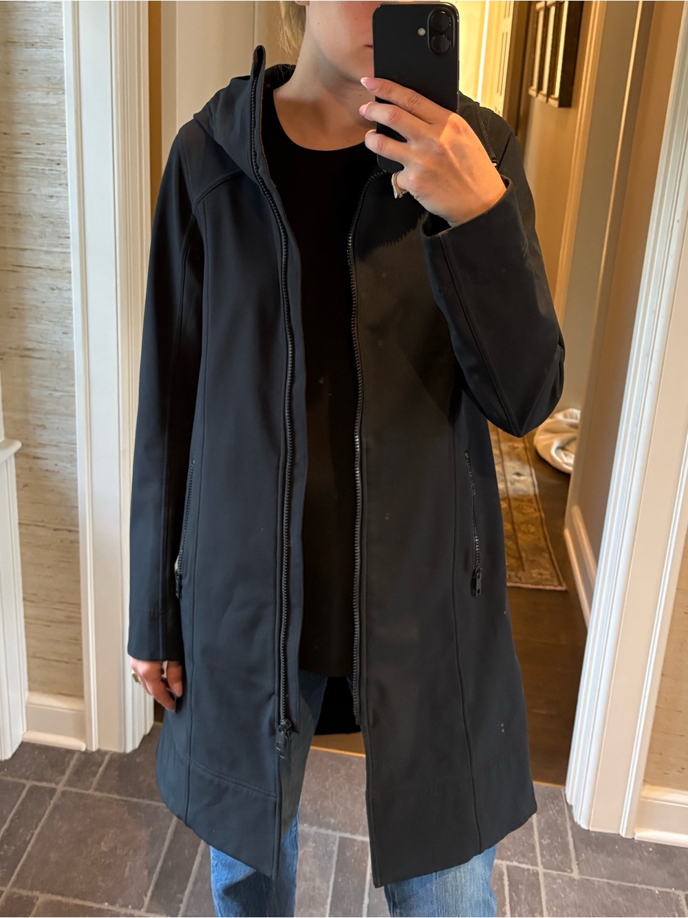 Lululemon Black Women's Long Hooded Coat - Brand: